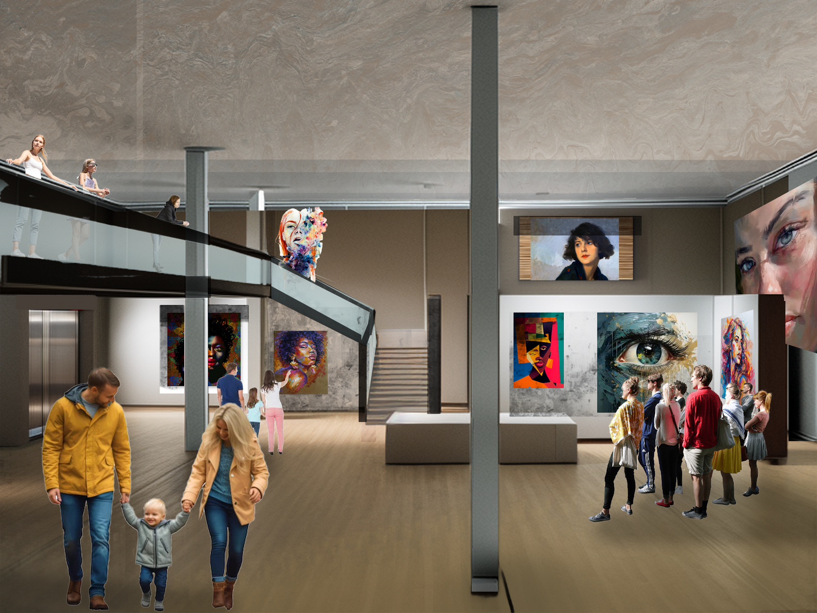Main gallery hall render