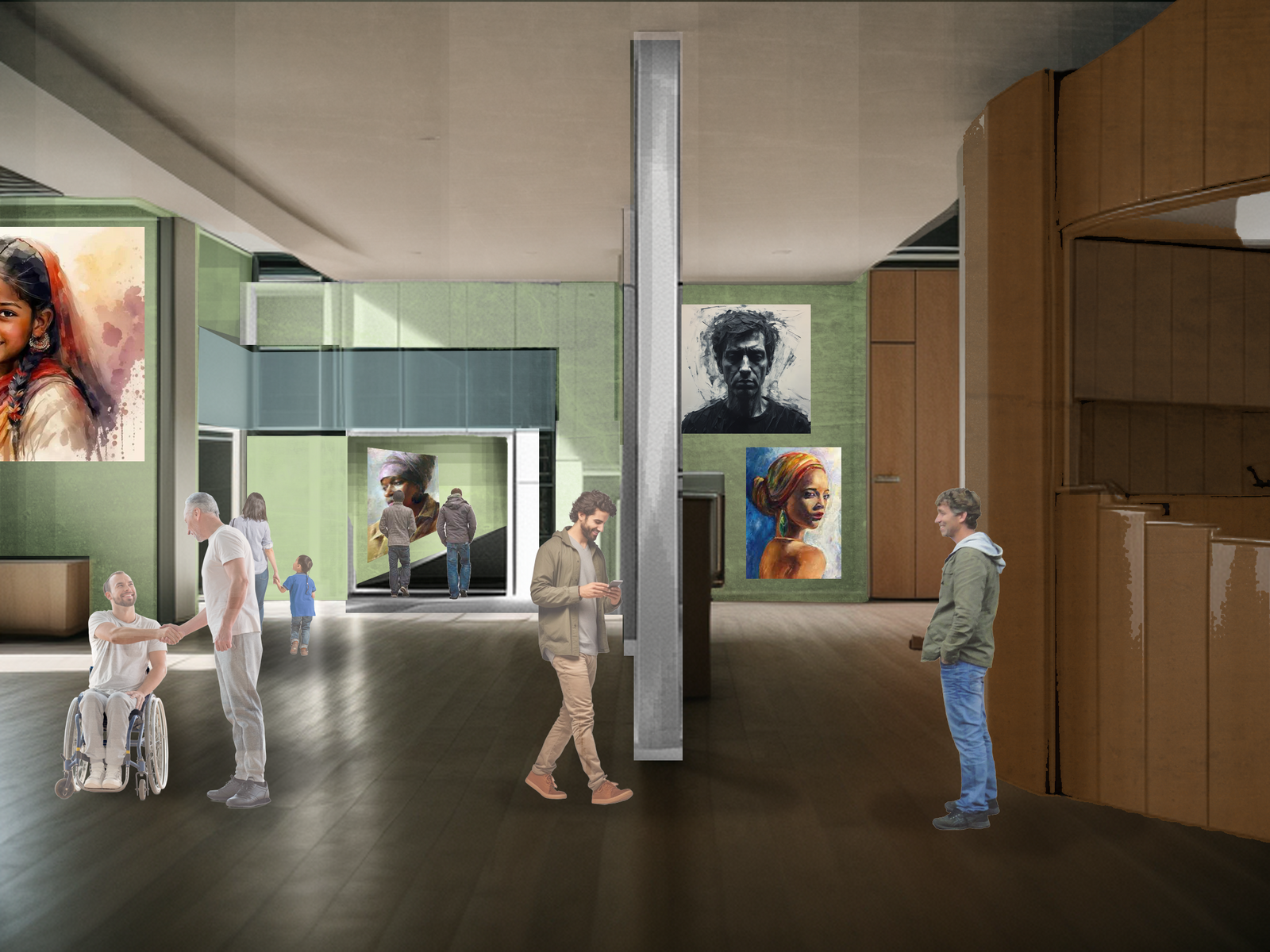 Gallery atrium render